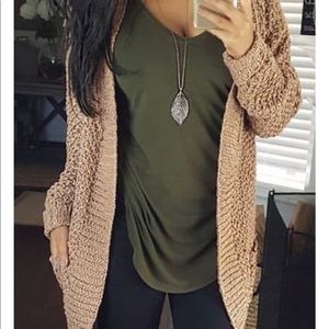 Tan cardigan